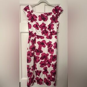 Milly Strapless Dress in Pink Floral